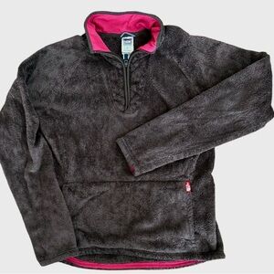 Cozy Women’s Fleece Jacket - Brown and Pink